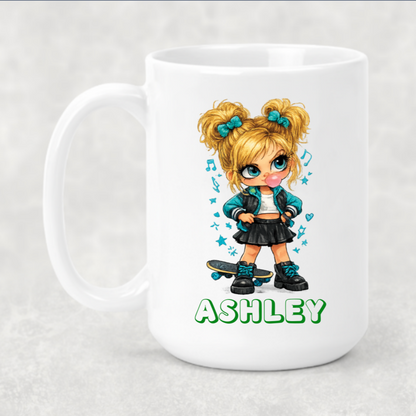 Personalized Sassy Girl - Not Stubborn Just Made of Opinions and Glitter Coffee Mug