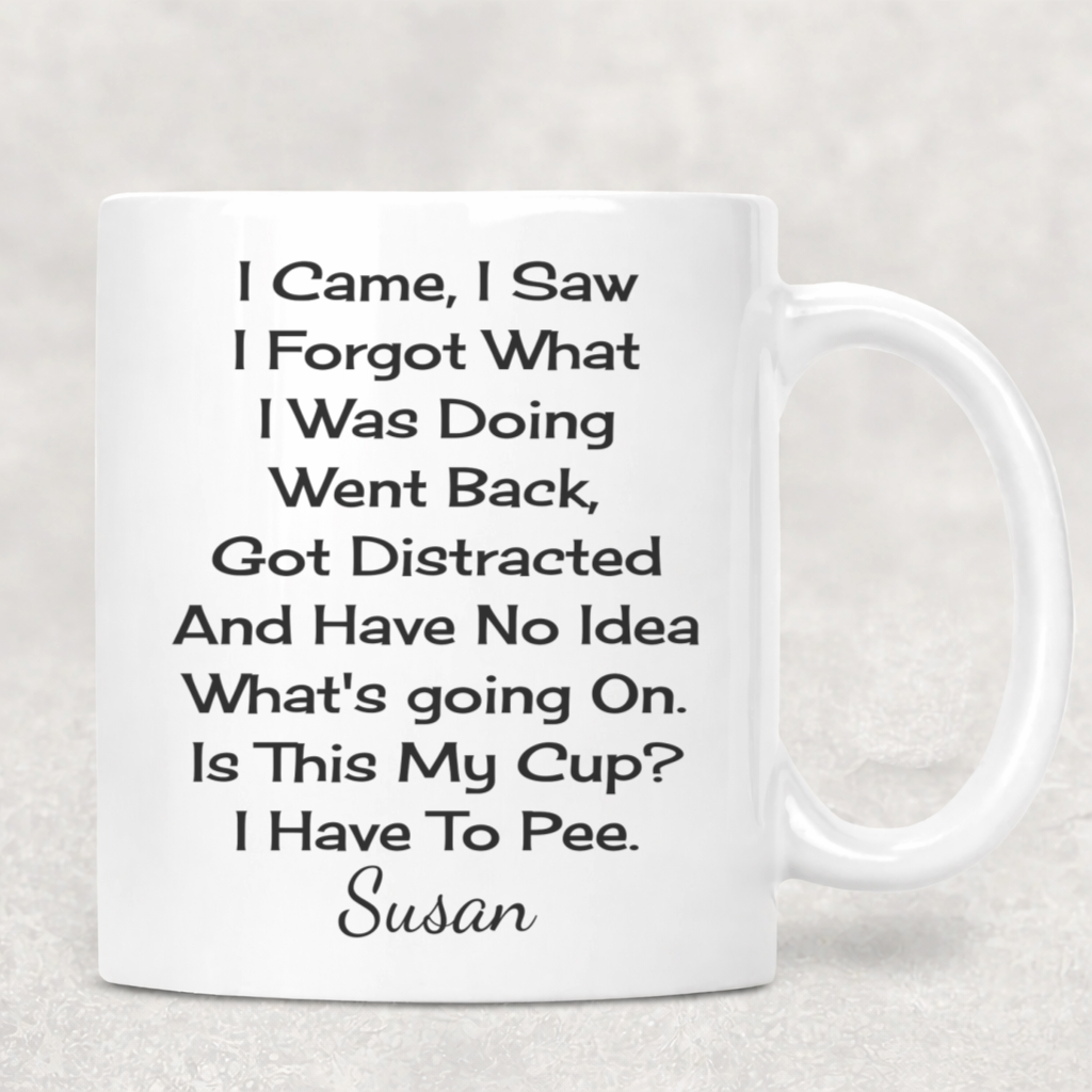I Came I Saw I Forgot Mug