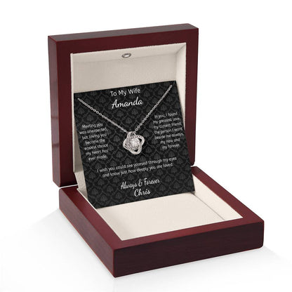 Personalized Meeting You Was Fate Wife Necklace Anniversary Gift