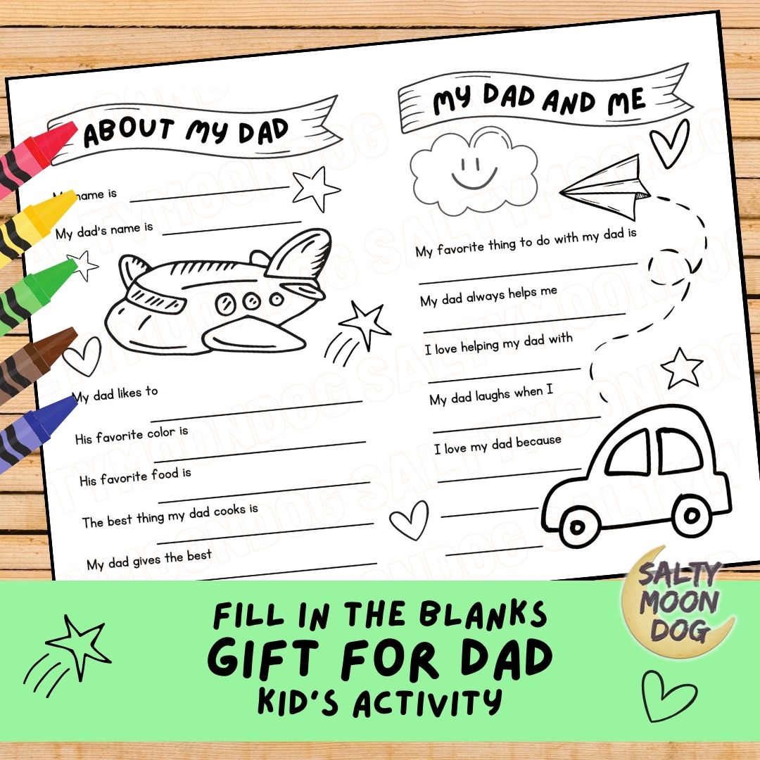 All About Dad Printable Gift