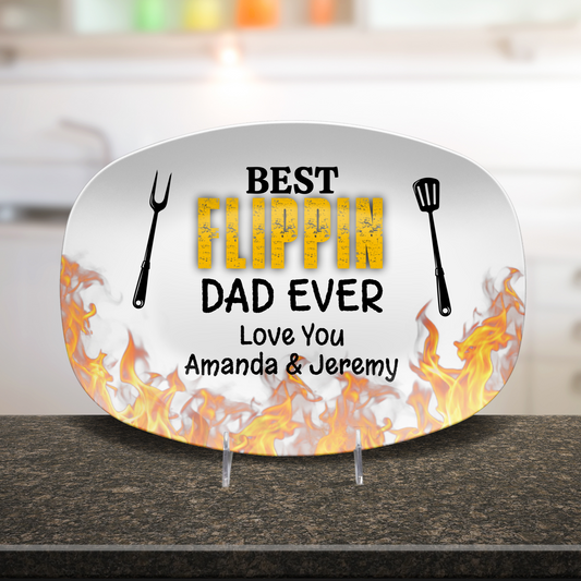 Best Flippin Dad Personalized Platter