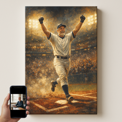 Home Run - Glory Days Baseball Canvas Print