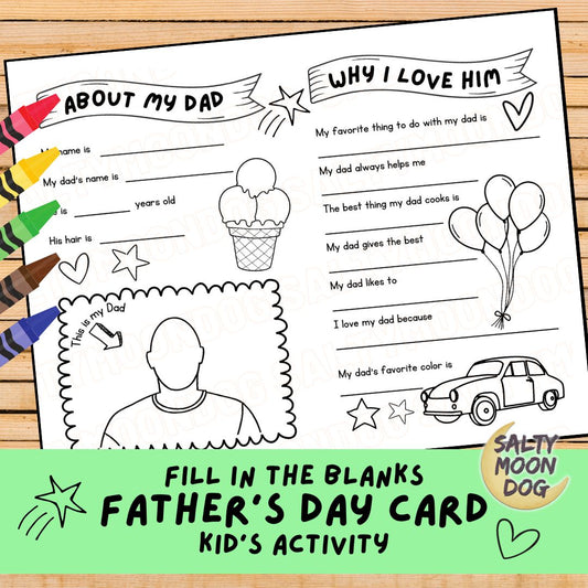 All About Dad Fill in the Blanks