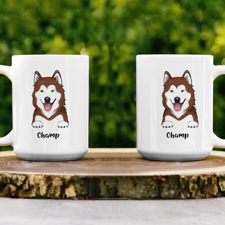 Dog Mom - Dog Dad Personalized 15oz. Ceramic Mug