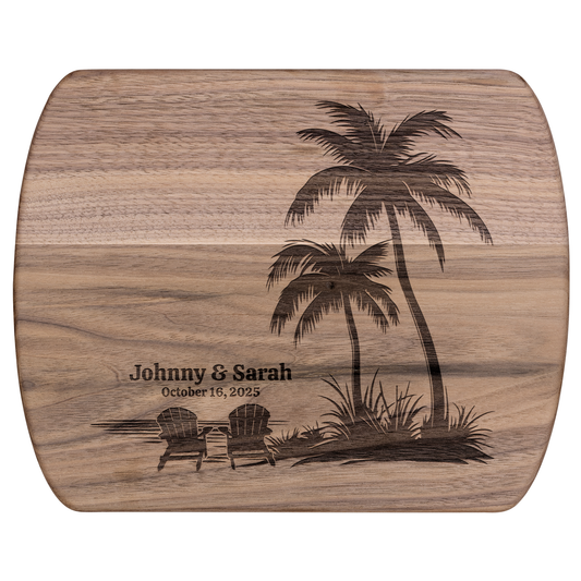 Tropical Beach Cutting Board Personalized