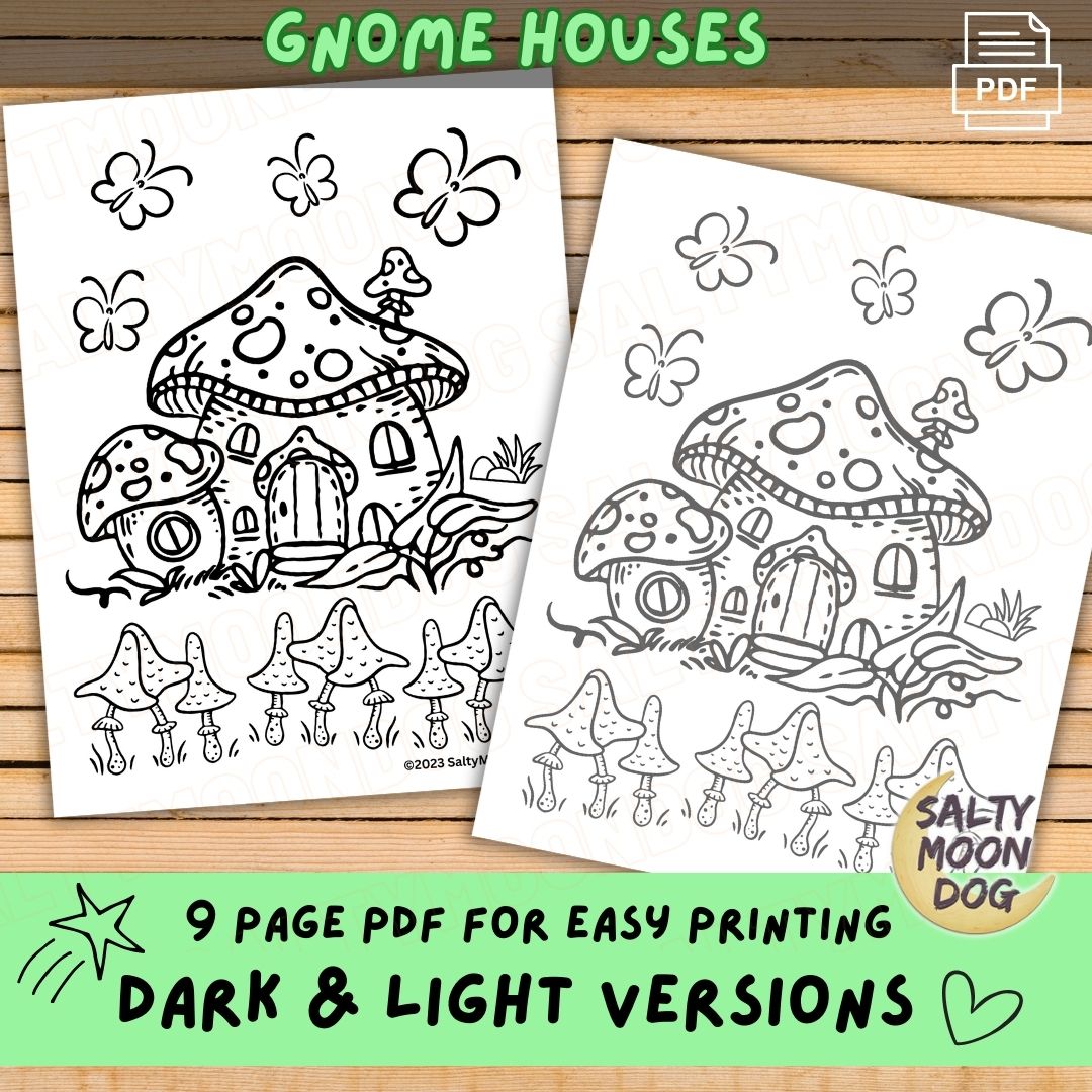 Gnome Coloring Pages Book