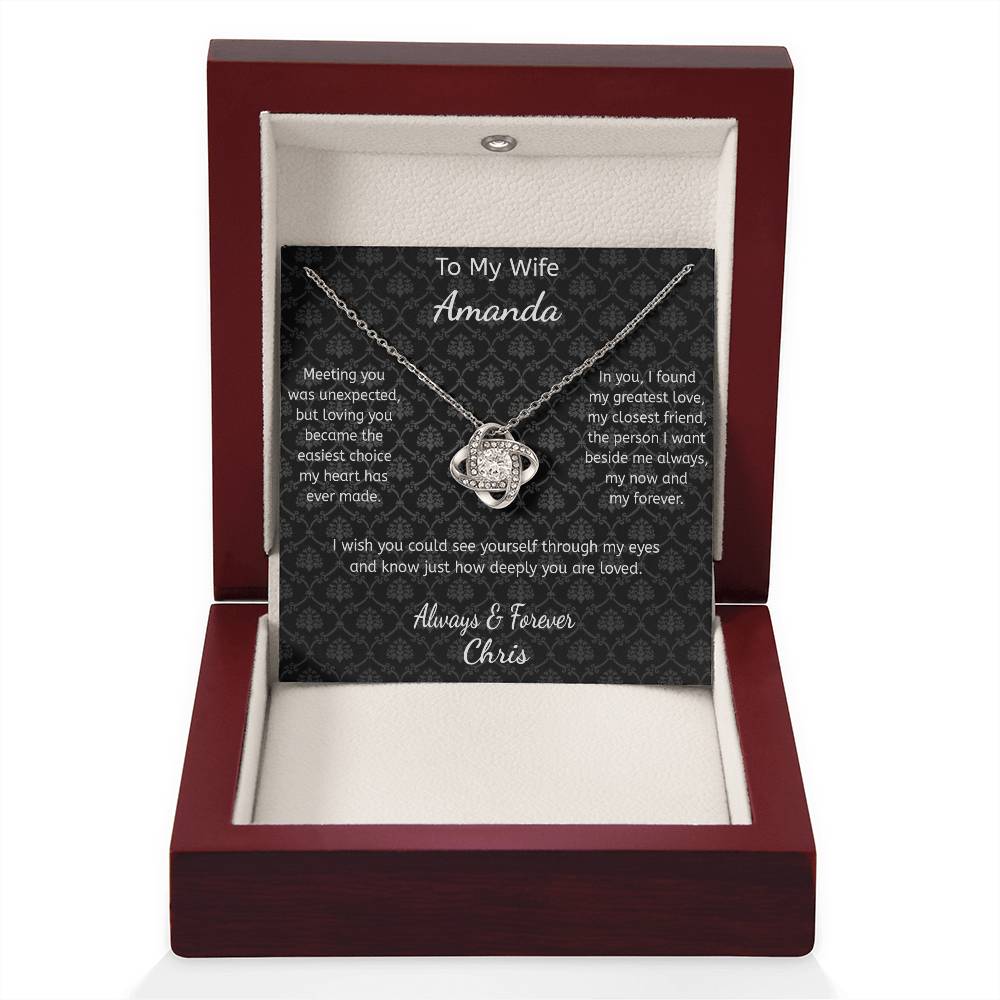 Personalized Meeting You Was Fate Wife Necklace Anniversary Gift