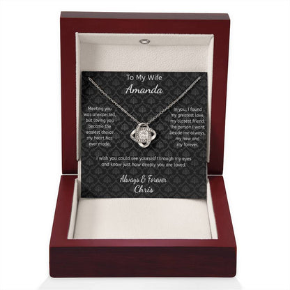 Personalized Meeting You Was Fate Wife Necklace Anniversary Gift