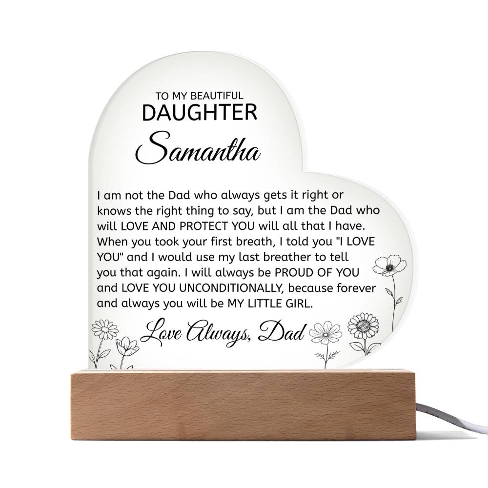 Dad To Daughter Gift