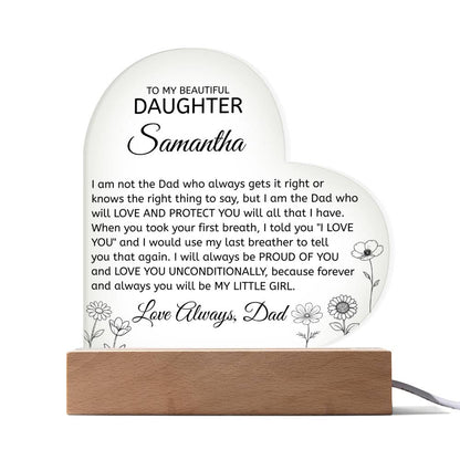 Dad To Daughter Gift