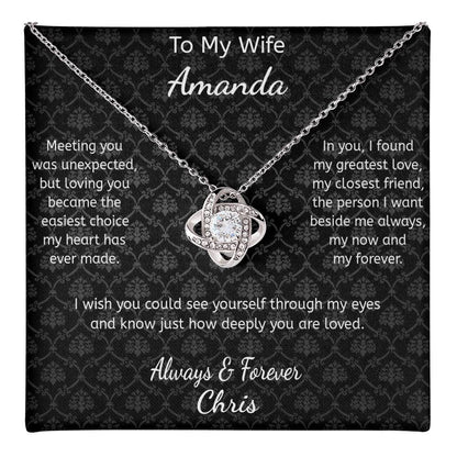Personalized Meeting You Was Fate Wife Necklace Anniversary Gift