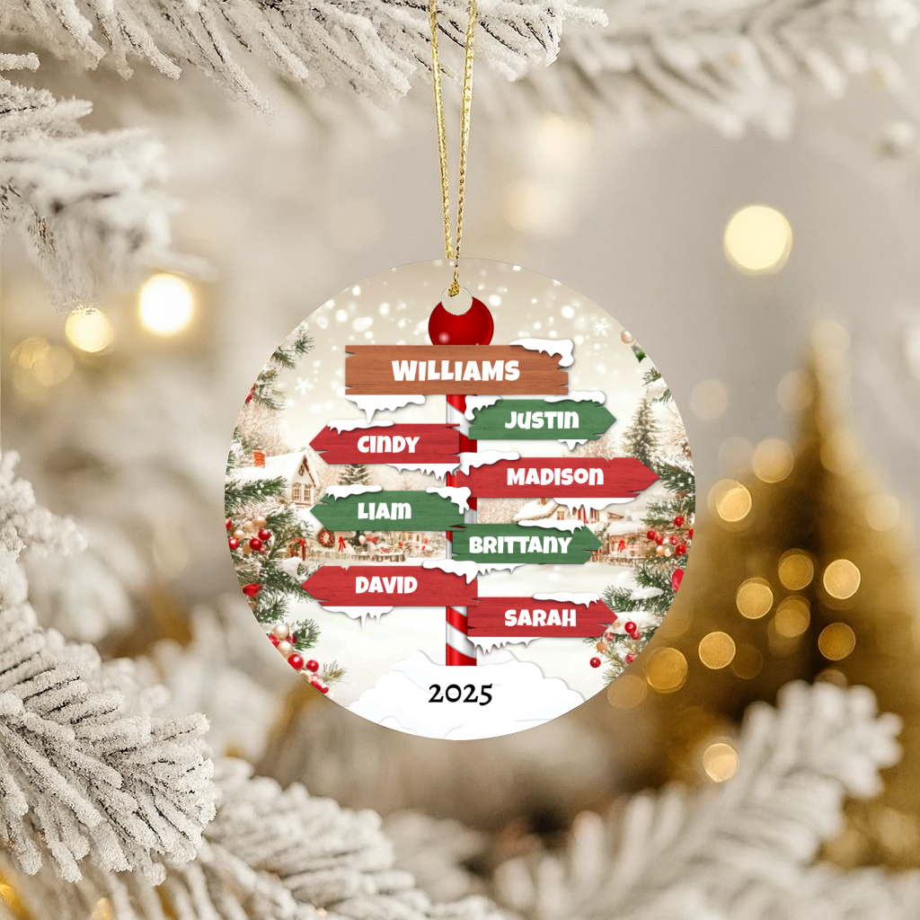 North Pole Signpost Ornament