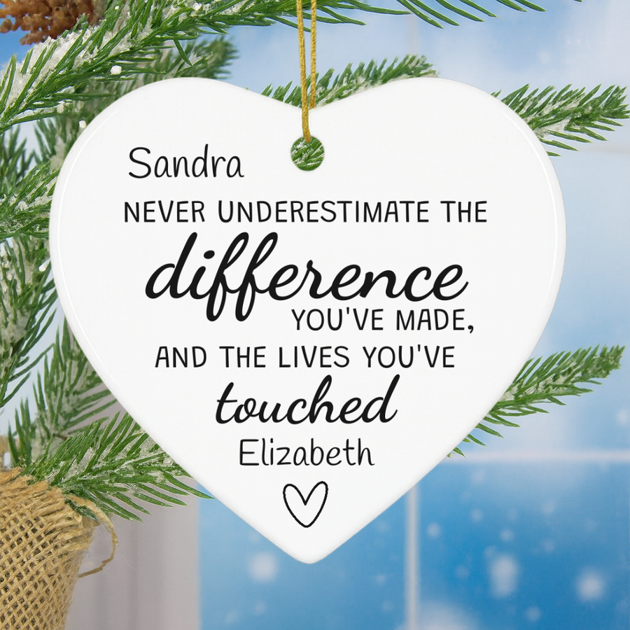 Thank You Difference You Made personalized ornament