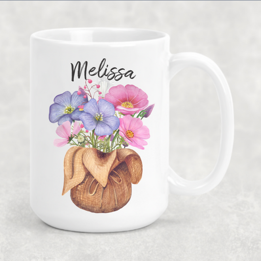 Personalized Wildflowers Mug