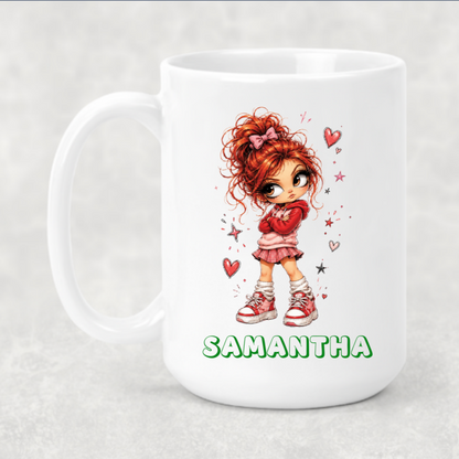 Personalized Sassy Girl - Not Loud Just Personality with Volume Coffee Mug
