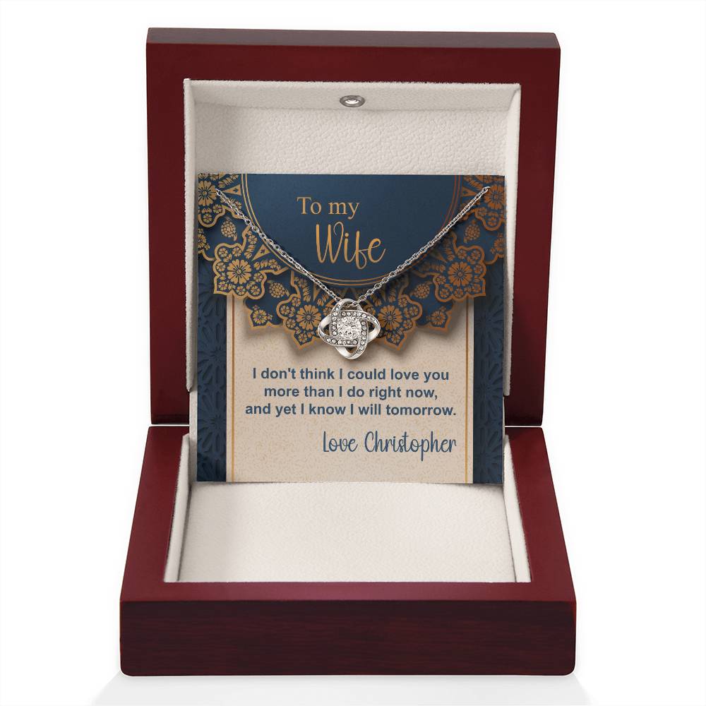 To My Wife - Love You More Personalized Necklace