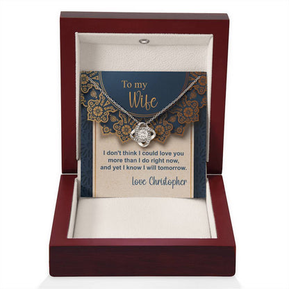 To My Wife - Love You More Personalized Necklace