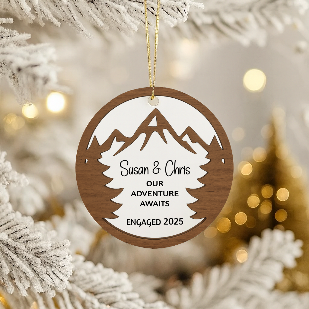 Mountain Engagement Ornament