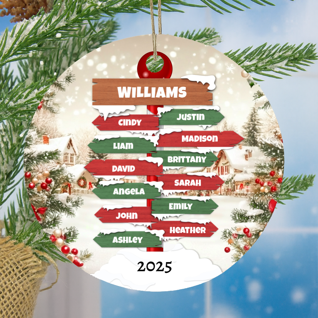 North Pole Signpost Ornament