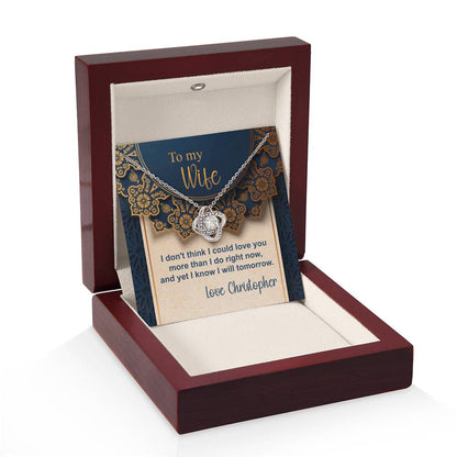To My Wife - Love You More Personalized Necklace