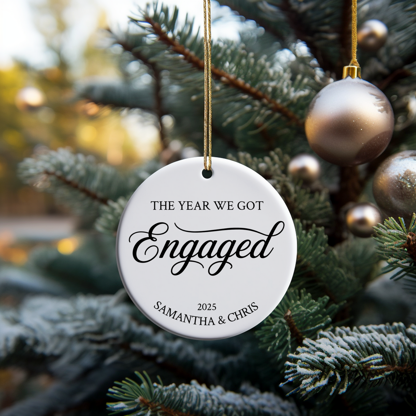 The Year We Got Engaged Personalized Decoration
