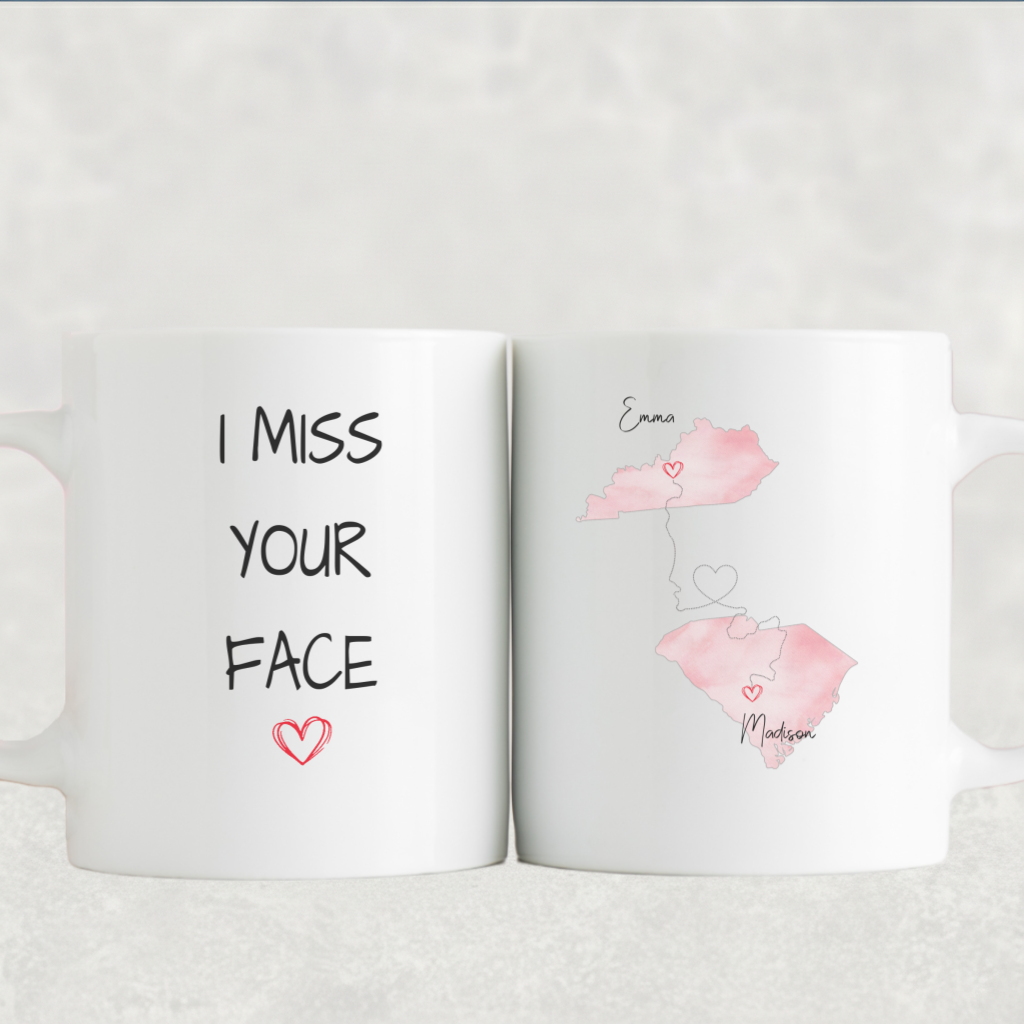 Personalized Long Distance State To State Gift