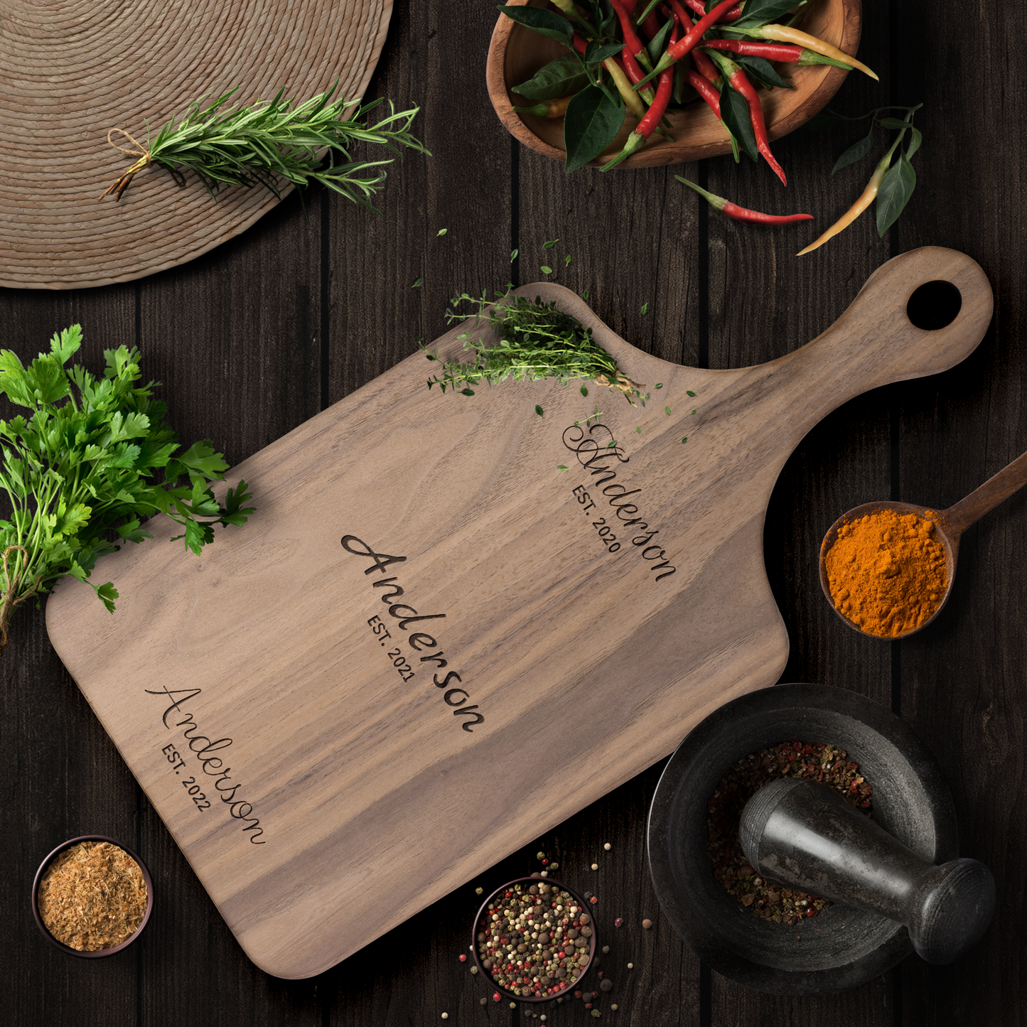 Personalized Name & Date Cutting Board