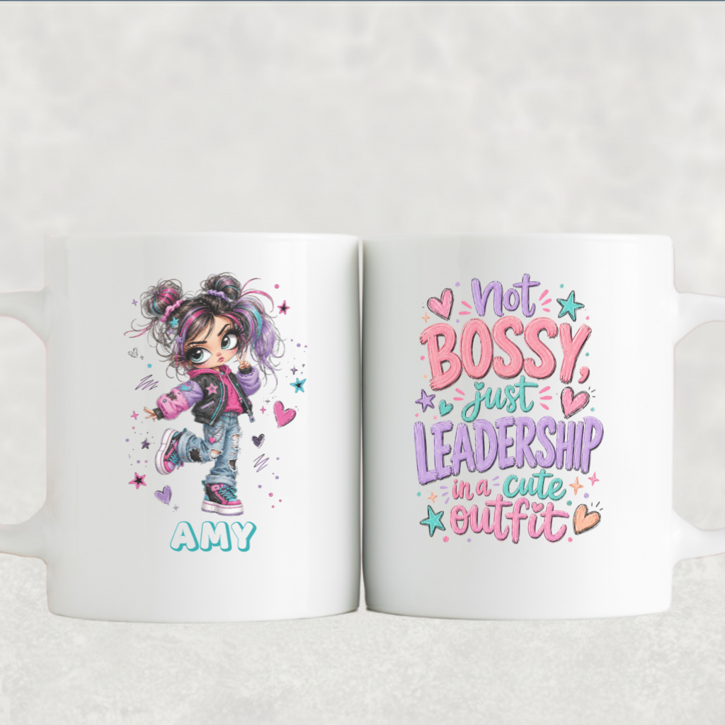 Personalized Sassy Girl - Not Bossy Just Leadership in a Cute Outfit Mug