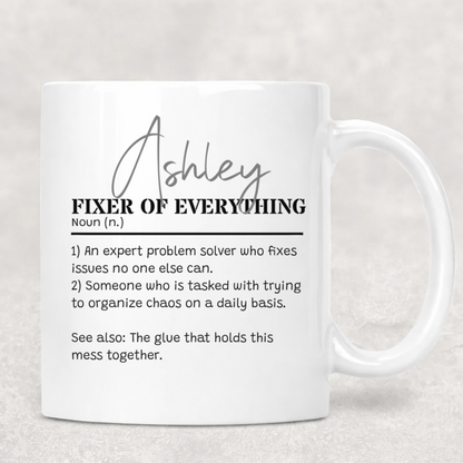 Personalized Fixer of Everything Mug for Sister or Best Friend