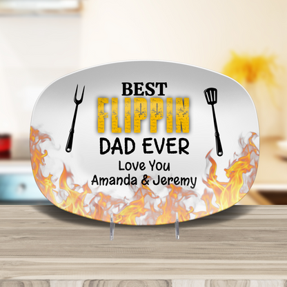 Best Flippin Dad Personalized Platter