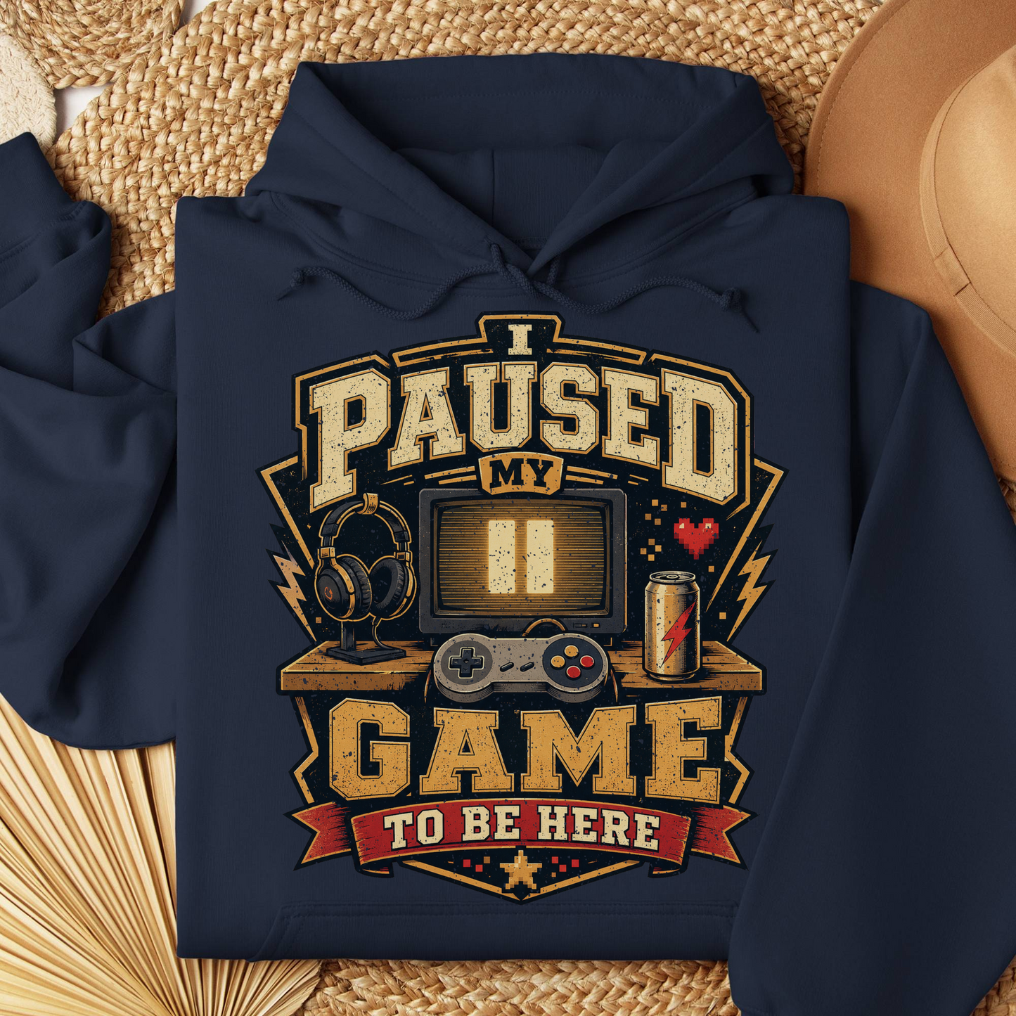 I Paused My Game to Be Here Funny Gamer Hoodie