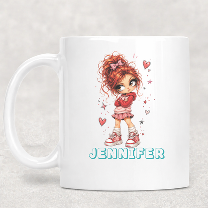 Personalized Sassy Girl - Not Judging Just Noticing Aggressively Mug