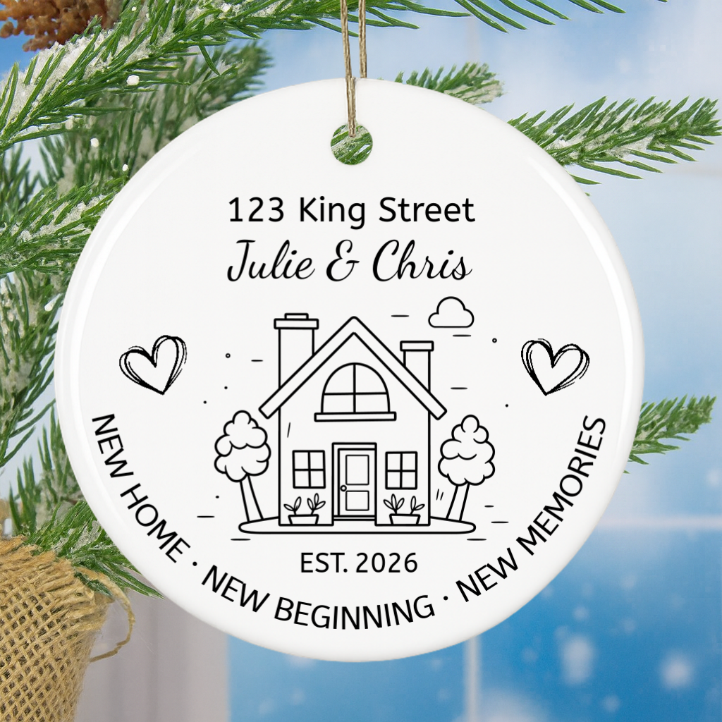 40172 Personalized New Home Ornament with Address & Established Year