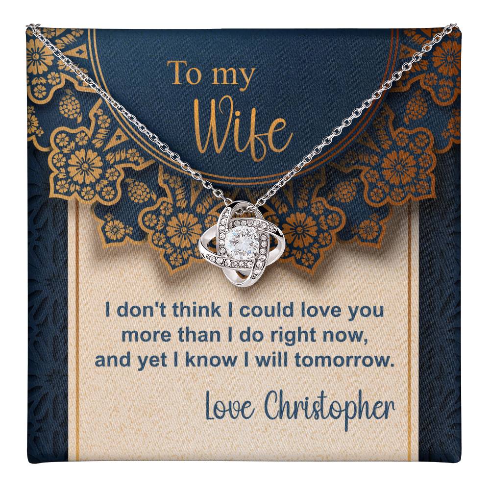 To My Wife - Love You More Personalized Necklace
