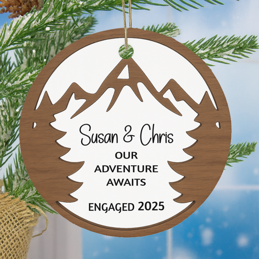 Mountain Engagement Ornament