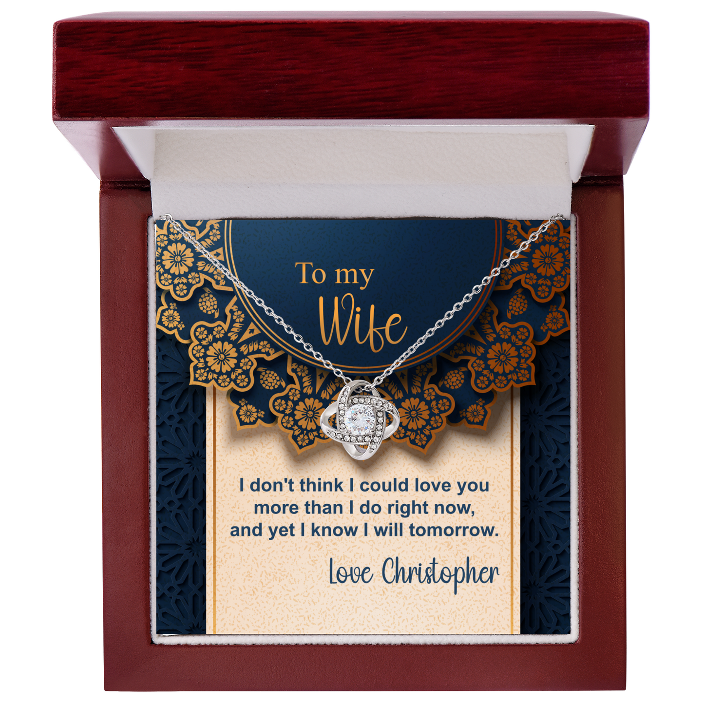 To My Wife - Love You More Personalized Necklace