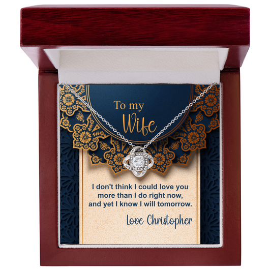 To My Wife - Love You More Personalized Necklace