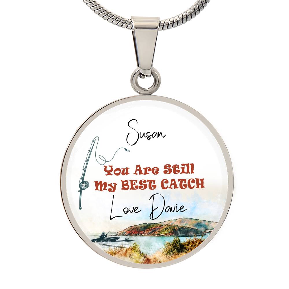Personalized Best Catch Fishing Necklace