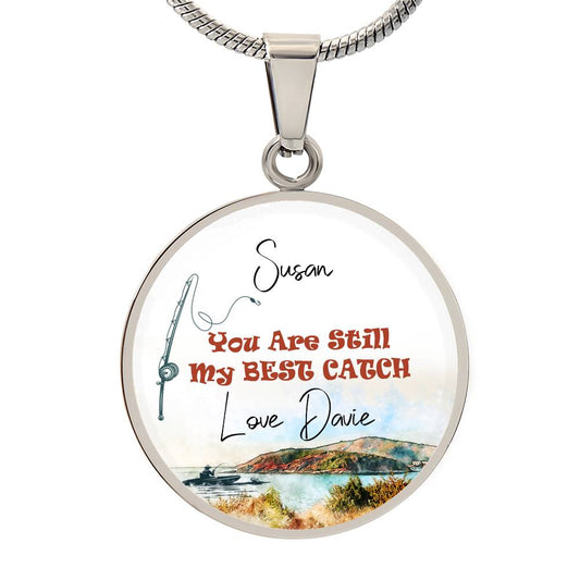 Personalized Best Catch Fishing Necklace