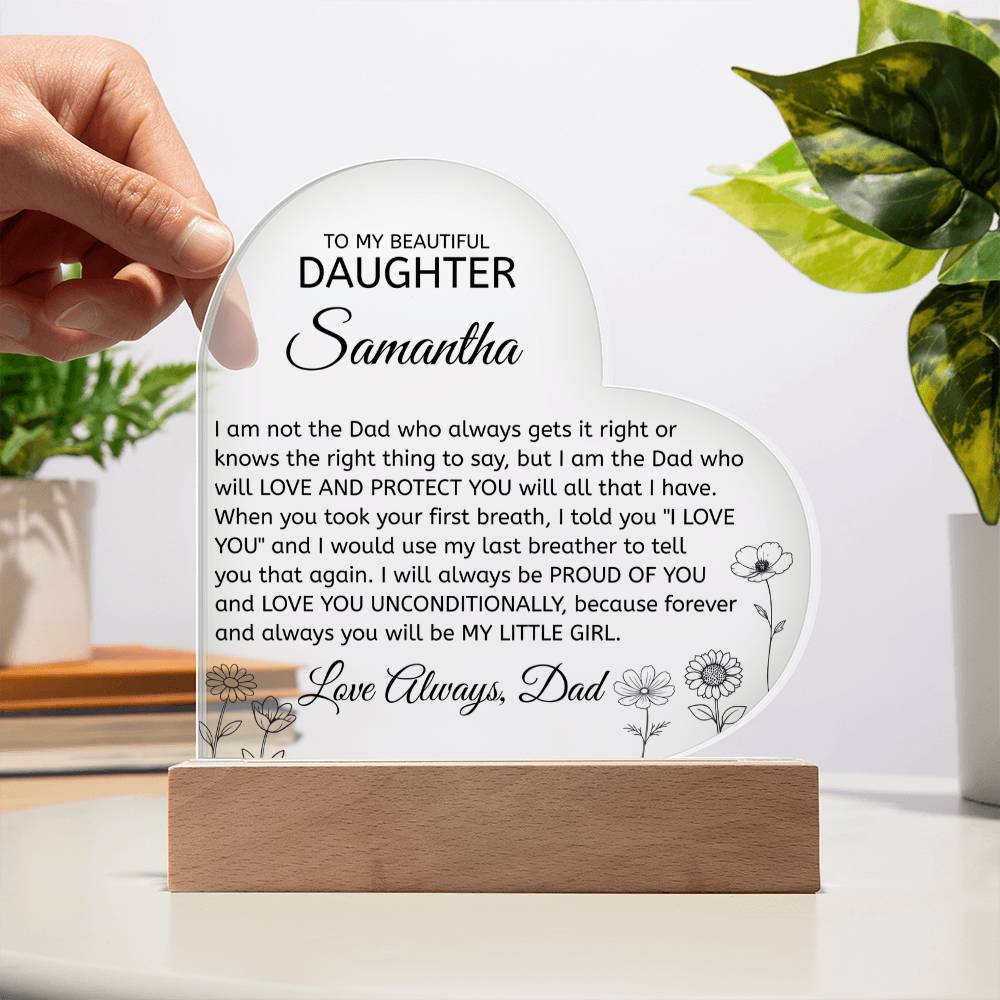 Dad To Daughter Gift