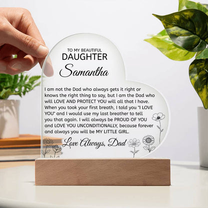 Dad To Daughter Gift