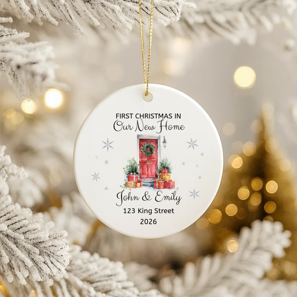 Personalized First Christmas in Our New Home Ornament