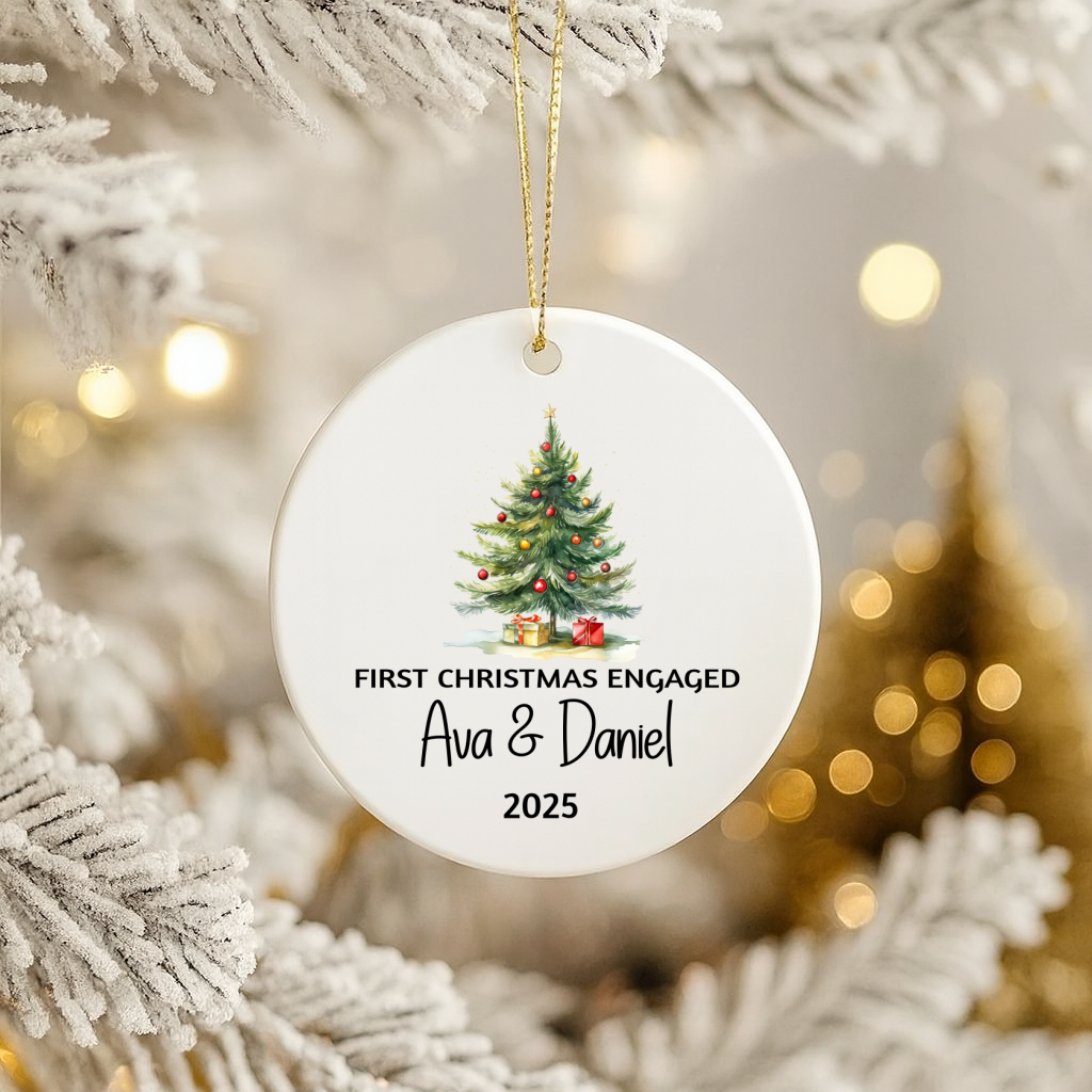 Personalized Tree Engaged Ornament
