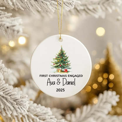 Personalized Tree Engaged Ornament