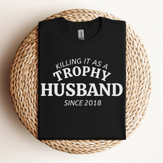 Personalized Trophy Husband T-Shirt Funny Gift for Husband