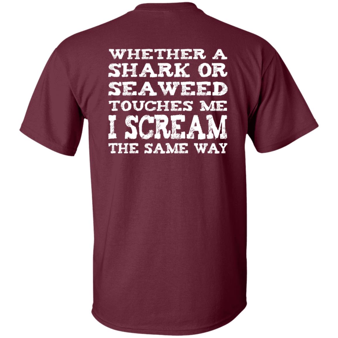 Shark Or Seaweed Scream Beach T-Shirt