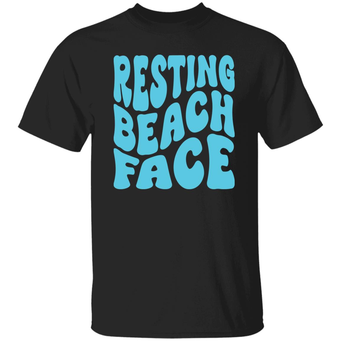 Resting Beach Face Retro Beach T-Shirt