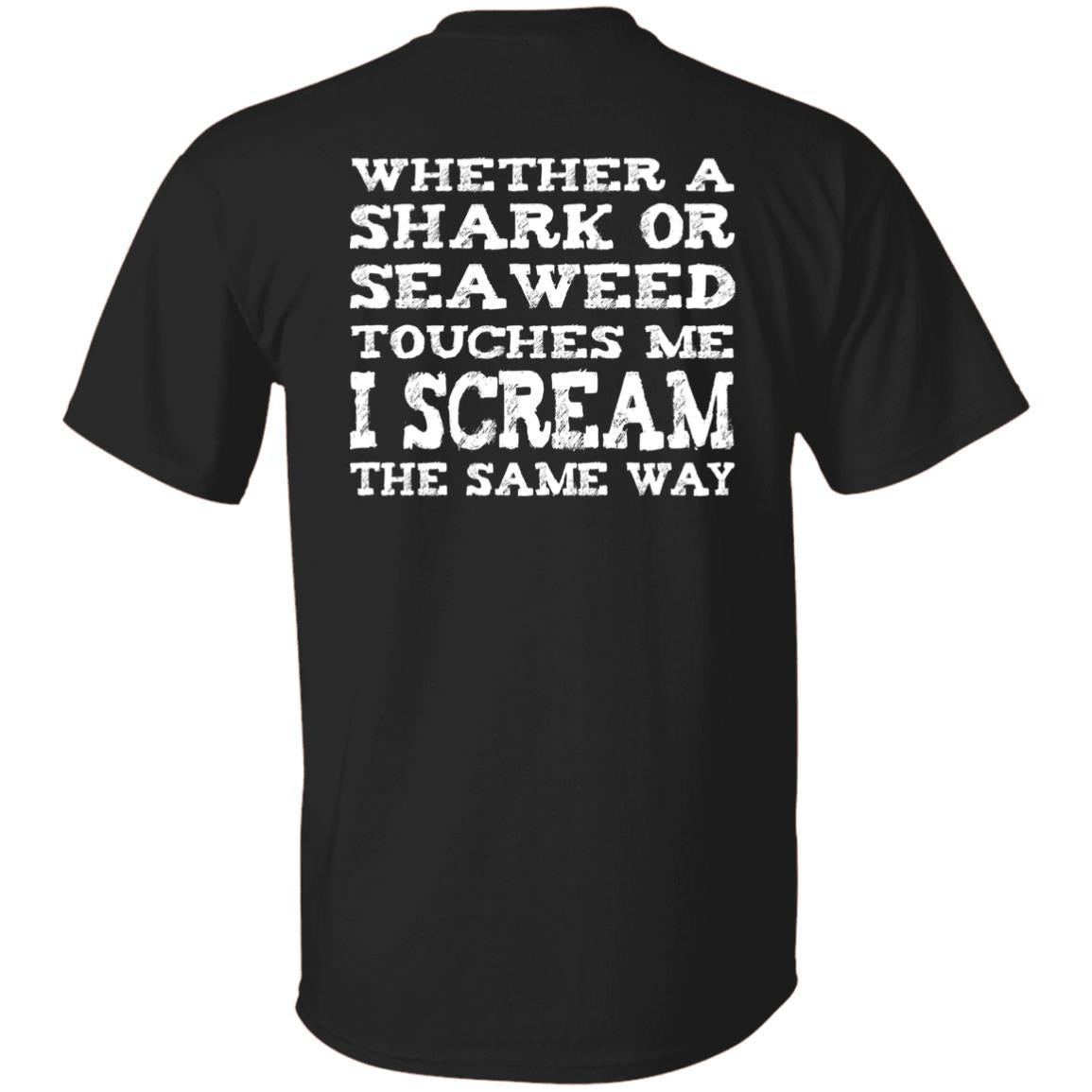 Shark Or Seaweed Scream Beach T-Shirt