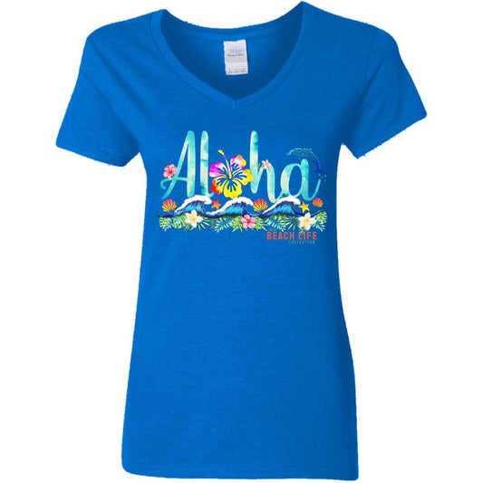 Aloha Tropical Ladies Beach T-Shirt