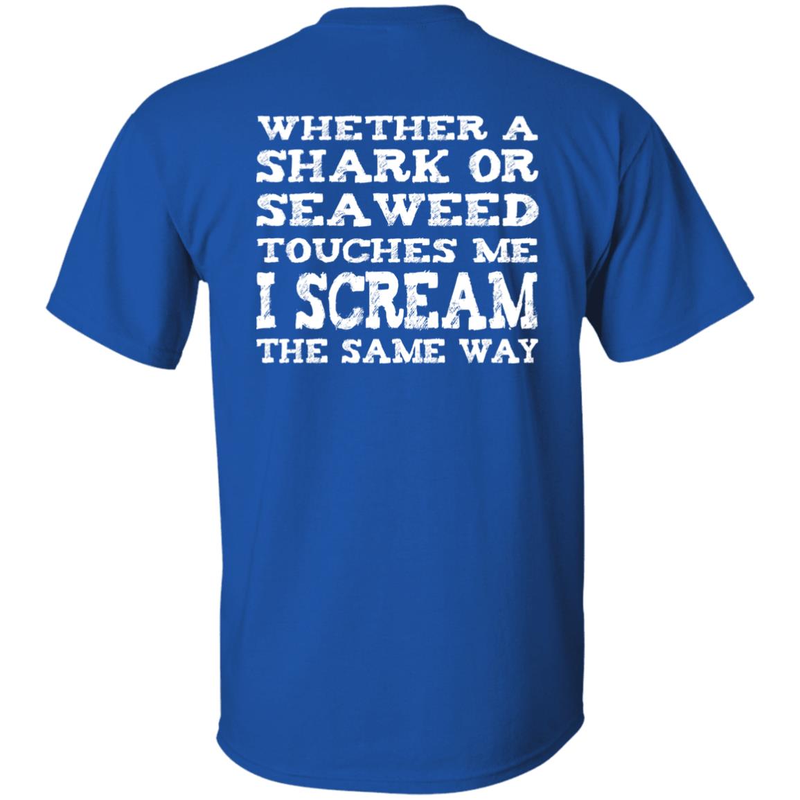 Shark Or Seaweed Scream Beach T-Shirt